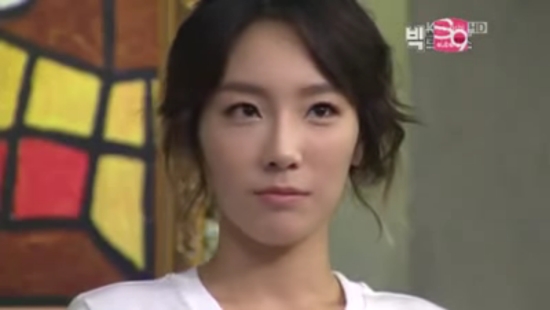 Taeyeon looking at the camera